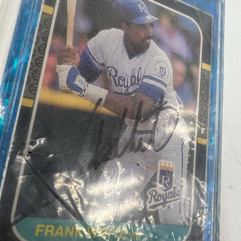 Frank White Auto Card Lot + 1998 Royals Packs & 1993 Pin Memorabilia