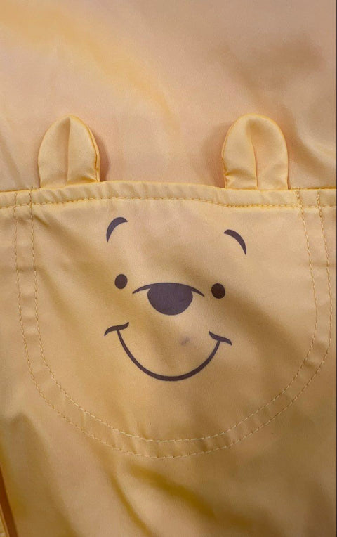 Disney Baby Winnie the Pooh Toddler Yellow Hooded Rain Jacket Snaps Sz 24M