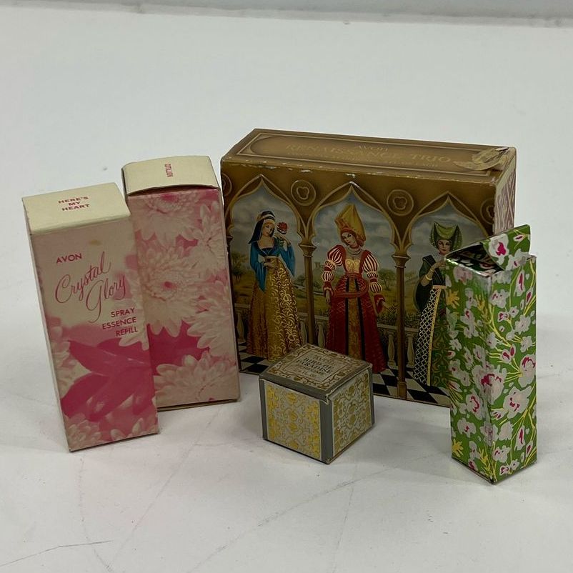 Avon Vintage Collectible Mini Travel Size Fragrance Perfume Lot Opened Box