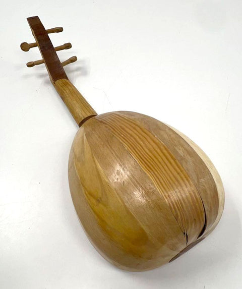 Vintage 5-String Miniature Oud Bowl Back Lute Instrument 19-Inch Stave Back
