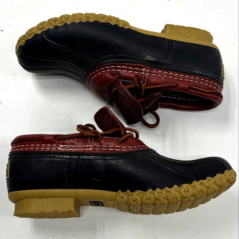 L.L. Bean Boots Rubber Moc Duck Shoes Brown Black Made in USA Men's Size 8 M