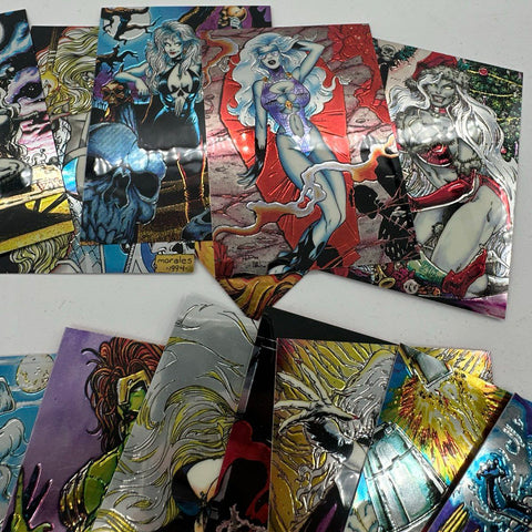 Lady Death Chromium Trading Card Lot 1994 Chaos Comics Approximately 50 Cards