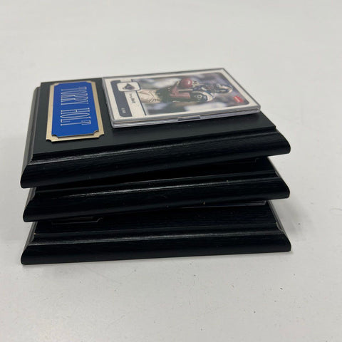 Torry Holt Marc Bulger Joba Chamberlain 3 Sports Card Plaque Lot NFL MLB Rams