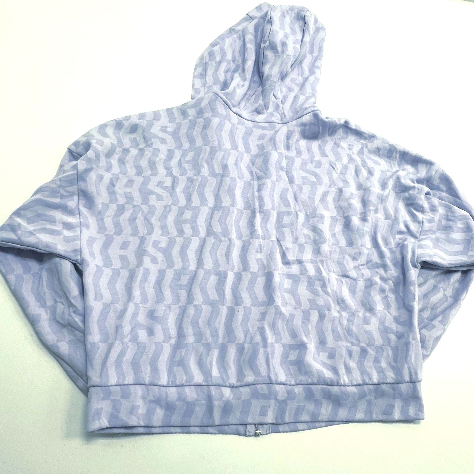 Adidas Lavender Zipup Hooded Jacket Cottonblend Size M