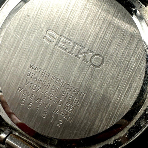 Seiko SUT246 Ladies Solar Watch Two-Tone Stainless Steel Crystal Bezel - Works