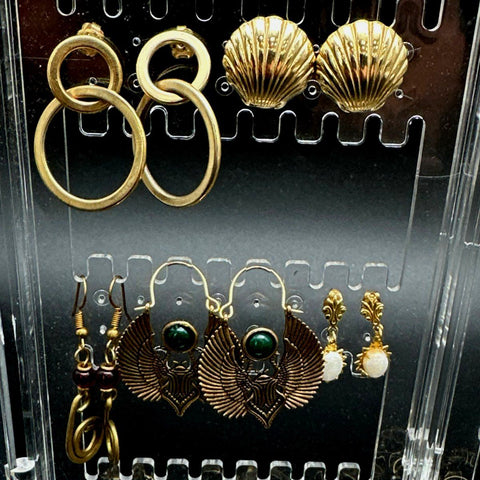 Vintage to Modern Costume Fashion Earrings Jewelry Lot 35+ Pairs Mixed Styles