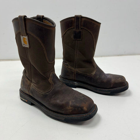Carhartt CMP1208 Brown Leather Wellington Safety Toe Work Boots Size 9
