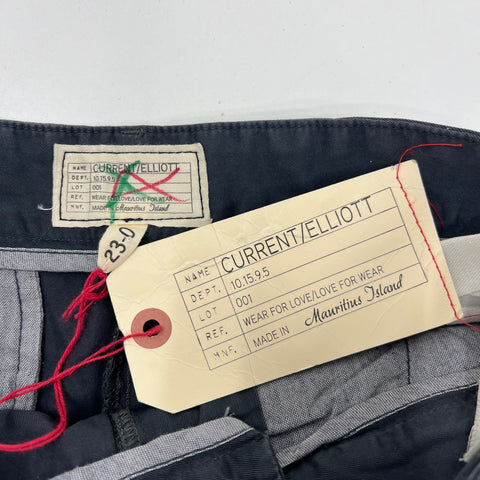 Current/Elliott NWT Gray The Tux Captain Glitter Stripe Trousers Pants Women's