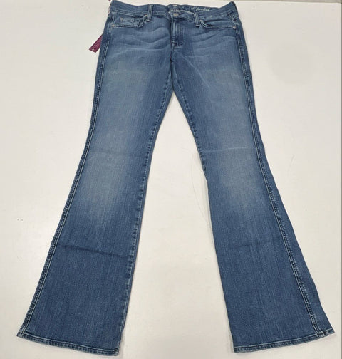 7 For All Mankind Women's Blue 'A' Pocket Flare Jeans Sz 31 NWT