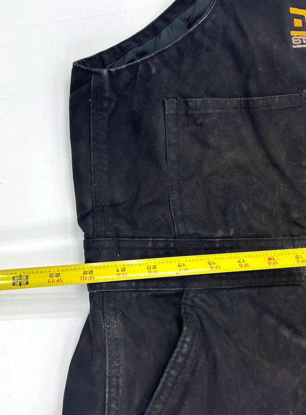 Berne Black Quilted Insulated Workwear Bib Overalls Men's Size XL