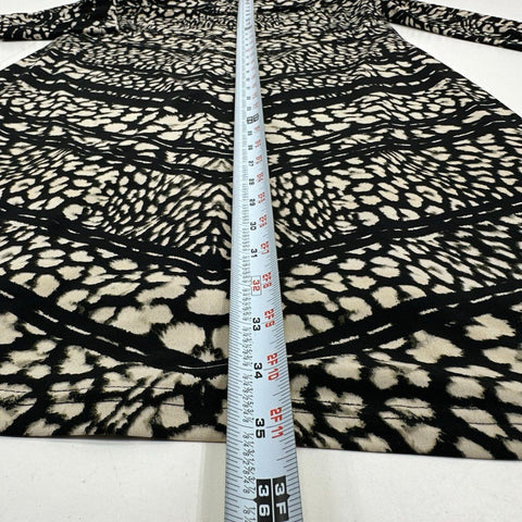 Tahari Arthur S. Levine Women's Black White Animal Print Chevron Dress Sz 2