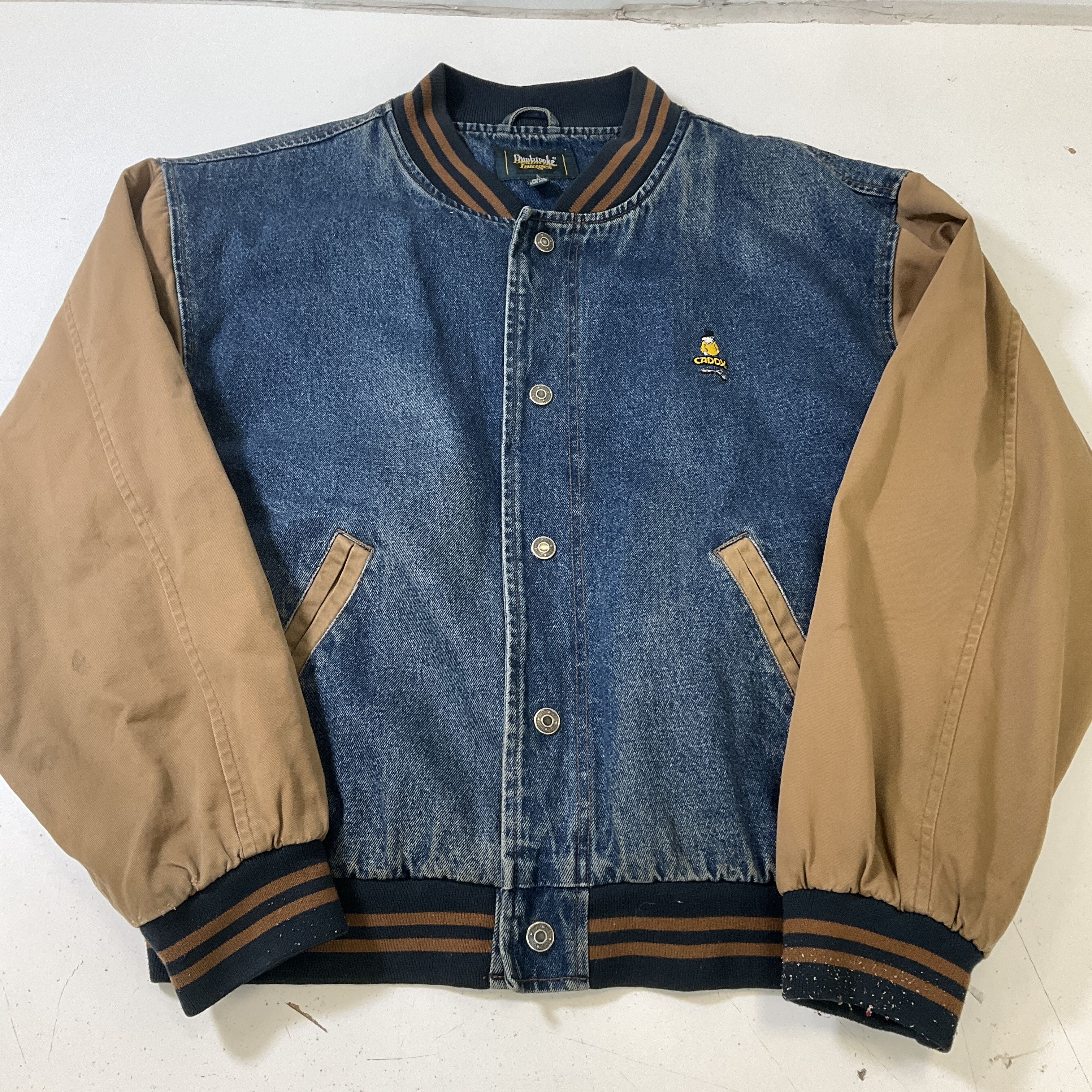 Vintage Dunbrooke Distinctive Images Denim & Twill Varsity Jacket Men's Size L