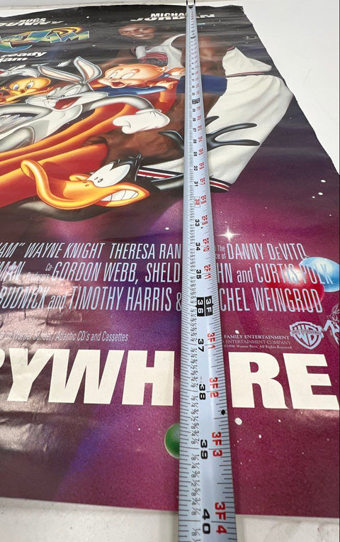 1996 Space Jam Original Movie Poster 27x40 Michael Jordan Bugs Bunny Warner Bros