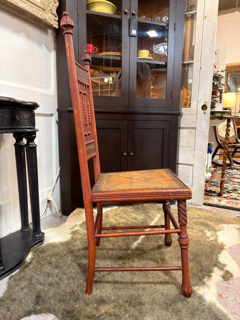LOCAL PICK UP ONLY Antique Victorian Wood Side Chair Spindle Back