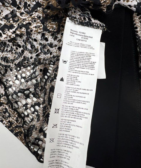 Vintage Y2K Joseph Ribkoff Leopard Lace Tunic Top NWT Asymmetrical Canada Sz 6