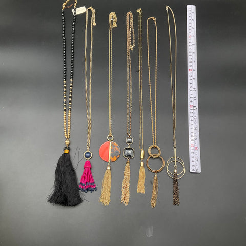 Talbots Trifari Vince Camuto Tassel Costume Jewelry Lot 7 Gold Tone Beaded