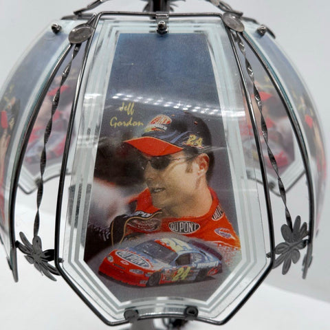 Jeff Gordon NASCAR 24 DuPont Glass Panel Table Lamp Light Fixture Untested