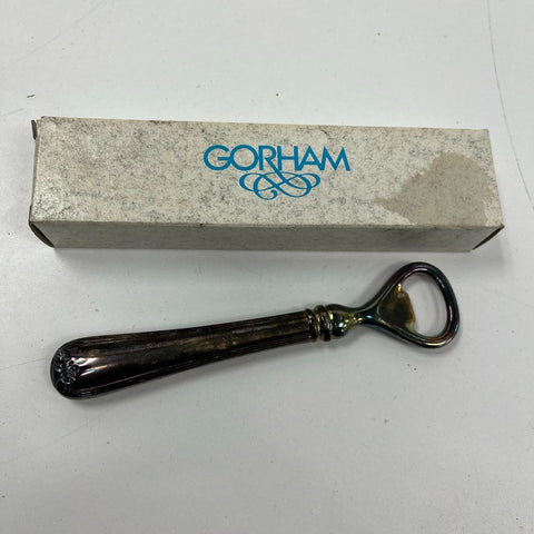 Gorham Heritage Silverplate Bottle Opener 6" Vintage Barware w/ Original Box