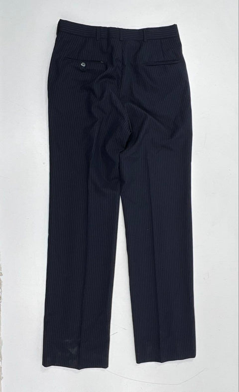 Vintage 90s Christian Dior Men's Navy Pinstripe Suit 35x32