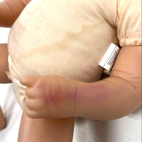 Lifelike Reborn Style Baby Doll Vinyl & Cloth Body Blue Eyes For Parts Repair