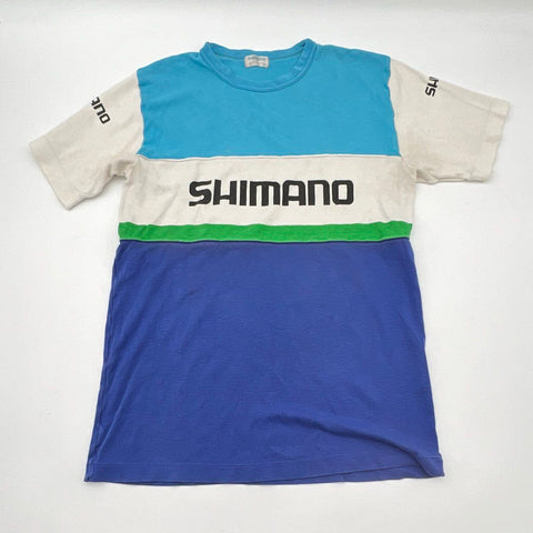 Vintage 90s Shimano Color Block Cycling T-Shirt Single Stitch Sz LL
