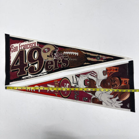 NFL Football Pennant Lot WinCraft San Francisco 49ers Jerry Rice 2 Pieces