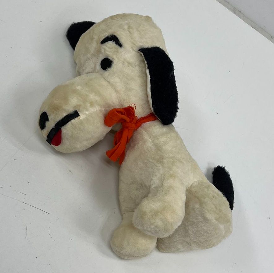Vintage Snoopy Style Plush Stuffed Animal Dog 15" Peanuts Lookalike 1960s