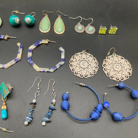 Wearable Statement Earrings Jewelry Lot 30 Pairs Boho Beaded Tassel Filigree