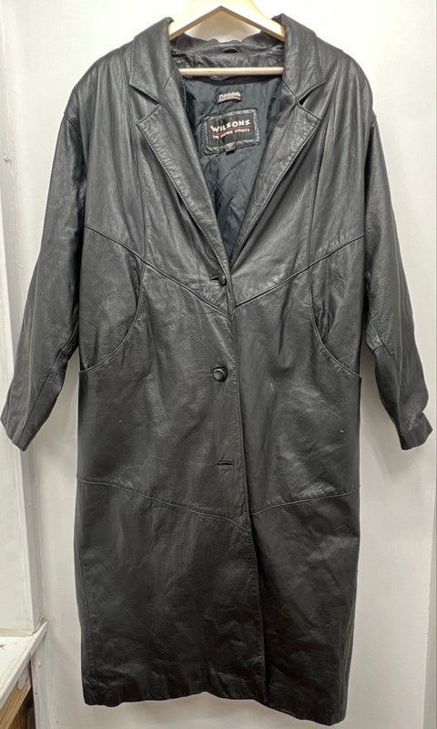 Wilsons Leather Women's Black Vintage Y2K Thinsulate Insulated Long Coat Sz M