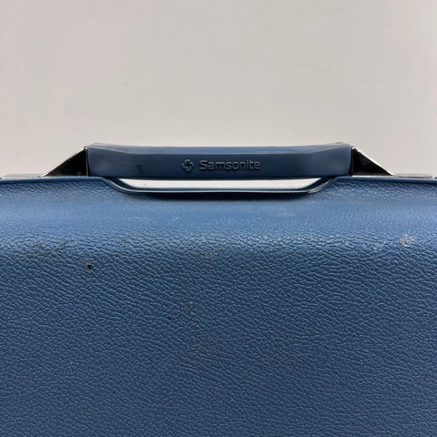 Vintage Samsonite Montbello II Blue Hard Shell Suitcase Travel Luggage 21x16x7