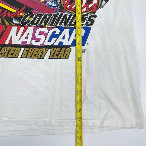 Vintage 1998 NASCAR 50th Anniversary All Over Print T-Shirt Chase USA Sz XXL