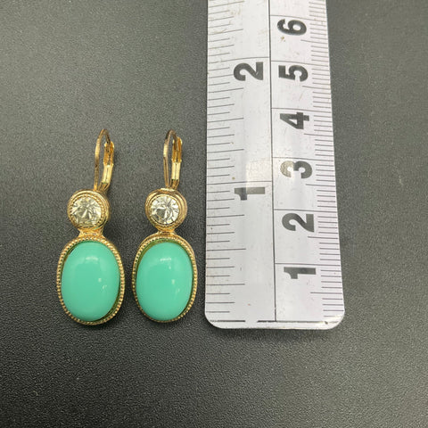 Monet Costume Jewelry Lot of 4 Necklaces Earrings Faux Pearl Turquoise Blue