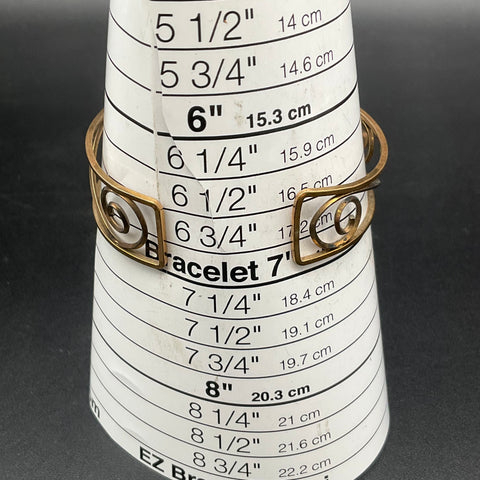 Vintage Krementz Gold Filled Cuff Bracelet Scroll Filigree Monogram E Engraved