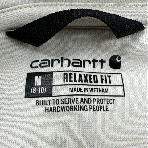Carhartt Youth Relaxed Fit Pullover Hoodie Lot 2 Pack Gray Cream Sz M 8-10