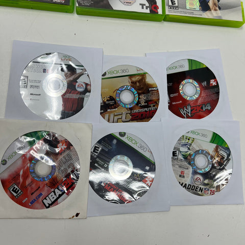 UFC FIFA Madden Kinect WWE 10 Game Lot Microsoft Xbox 360 Sports Fighting