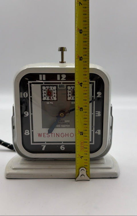 Vintage Westinghouse TC-1 Appliance Time Switch Clock Timer White Art Deco