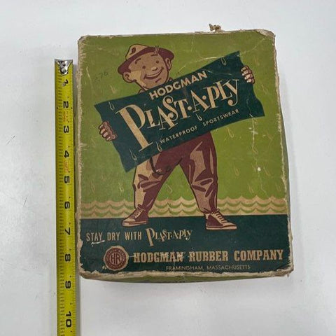 Vintage 50s Hodgman Plast-A-Ply No 614 Fishing Waders NOS NIB Sz Large USA