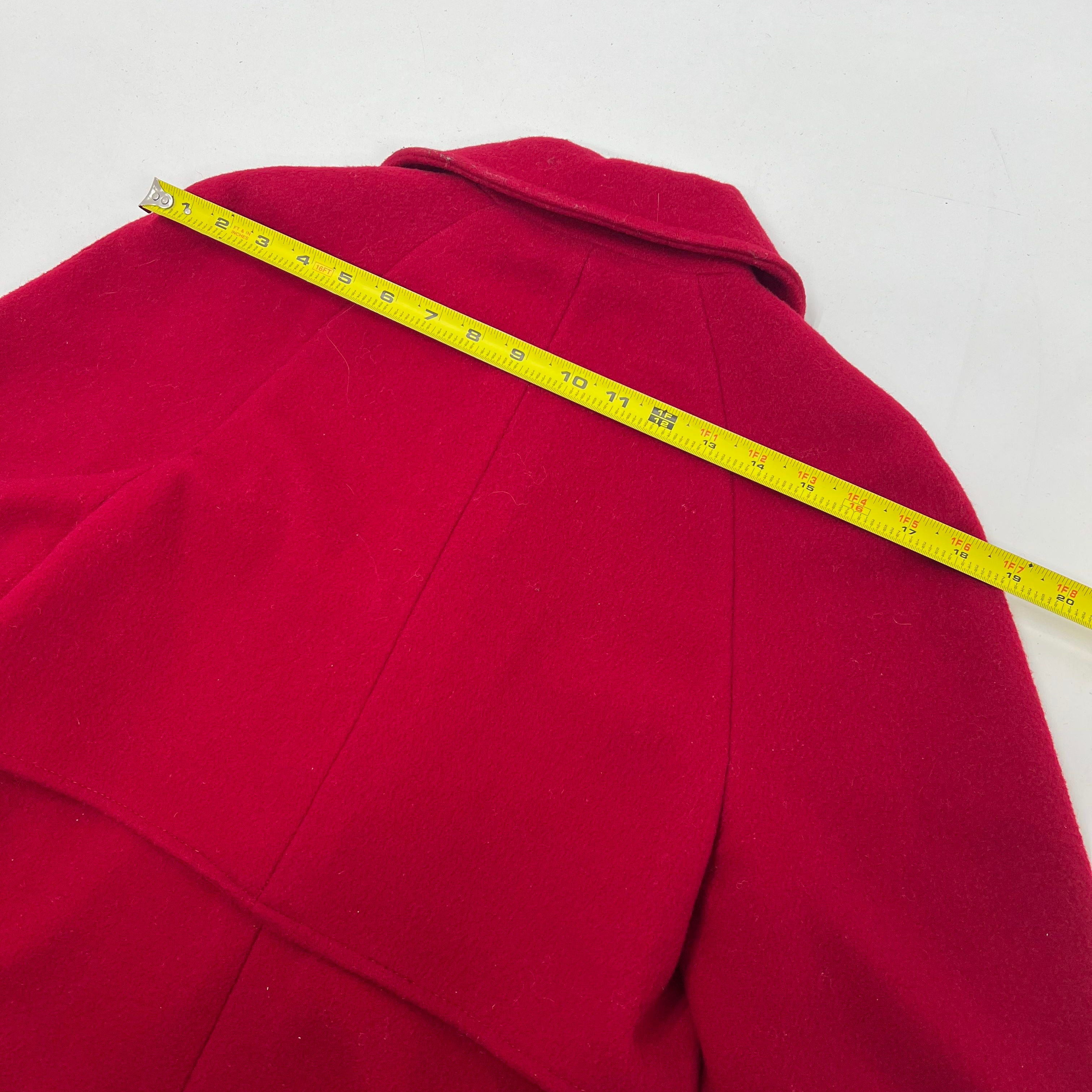 Vintage Mackintosh New England Red Peacoat Wool Women's 6P