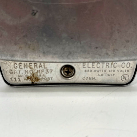 Vintage General Electric HF37 Chrome Electric Iron Steam Dry GE 1950s With Rest