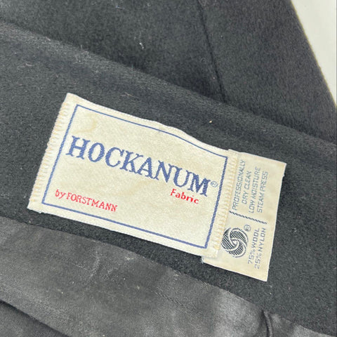 Vintage 80s Donnybrook Hockanum Wool Swing Coat Woven Shoulder Made in USA