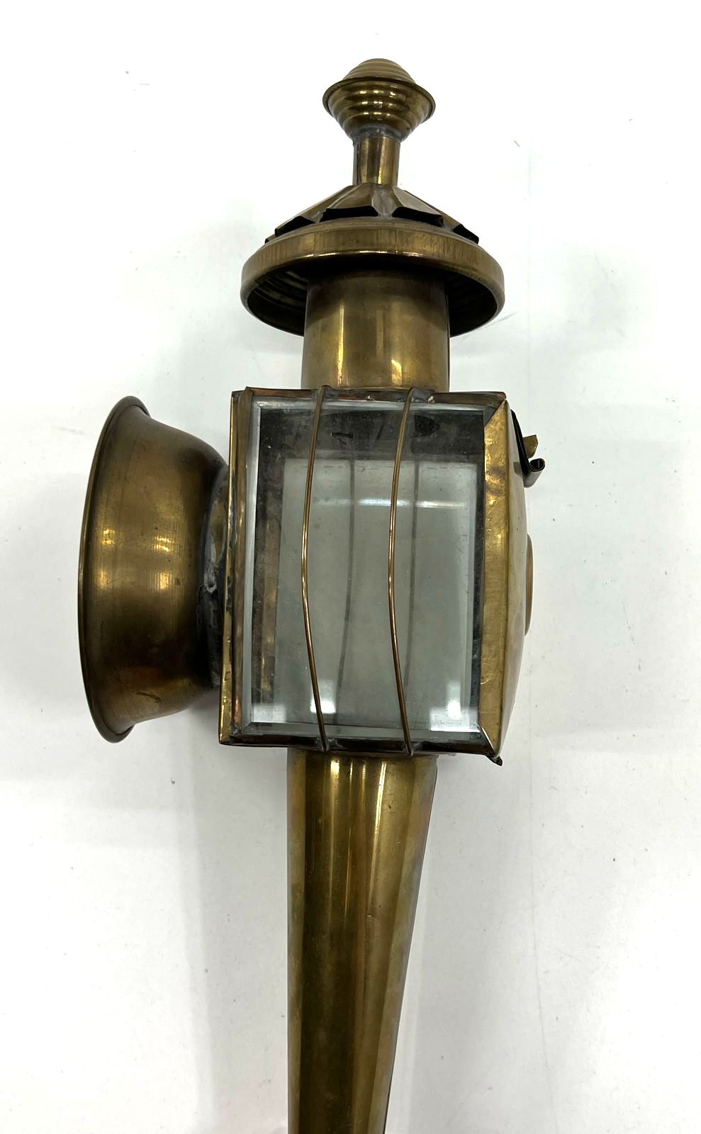 Vintage Collectible Reproduction Brass & Glass Railroad Lantern