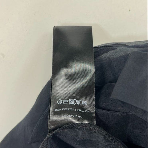 Anthropologie Women's NWT Black Sheer Silk Wide Leg Belted Jumpsuit Size 2