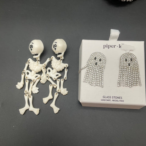 Halloween Fall Jewelry Lot American Greetings Vintage Pins Ghost Earrings 16pc