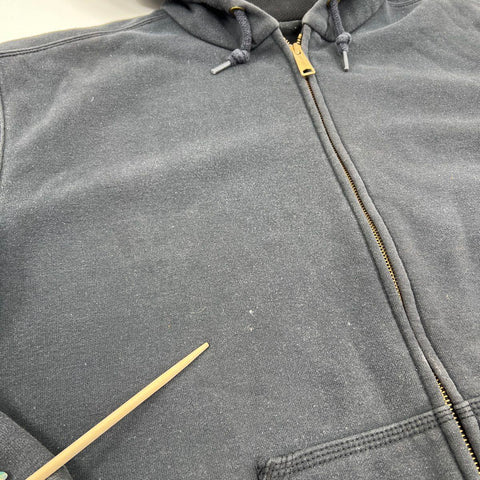 Carhartt Men's Rain Defender Paxton Heavyweight Full Zip Hoodie Gray Sz M