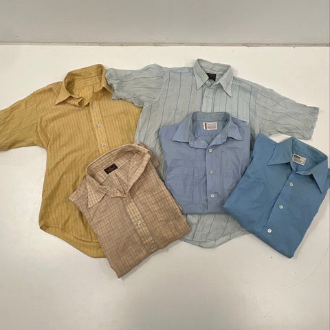 Vintage 70s Men's Button Up Shirt Lot of 5 Towncraft Montgomery Ward Sz M