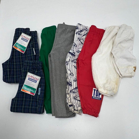 Vintage 90s Healthtex Mixed Lot of 8 Kids Play Pants Trousers Toddler NWT