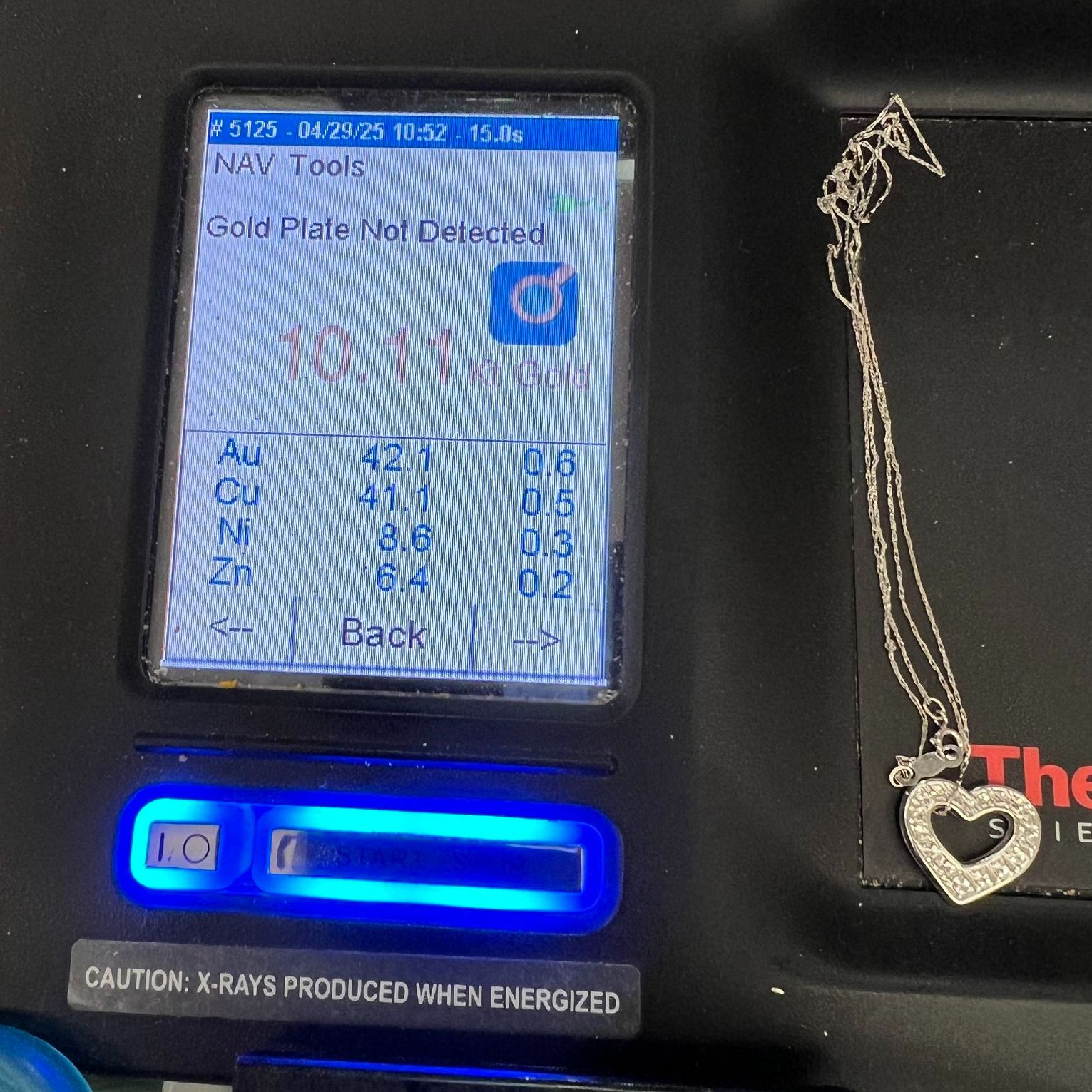 14K White Gold Heart Diamond Pendant Necklace 2.42g