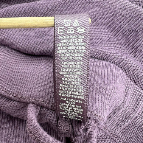 Skims Women's Plum Soft Lounge Ribbed Wide Leg Pants Size M