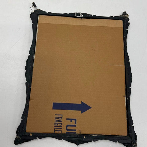 Vintage 60s Renoir Print Girls at Piano Ornate Black Distressed Frame Art