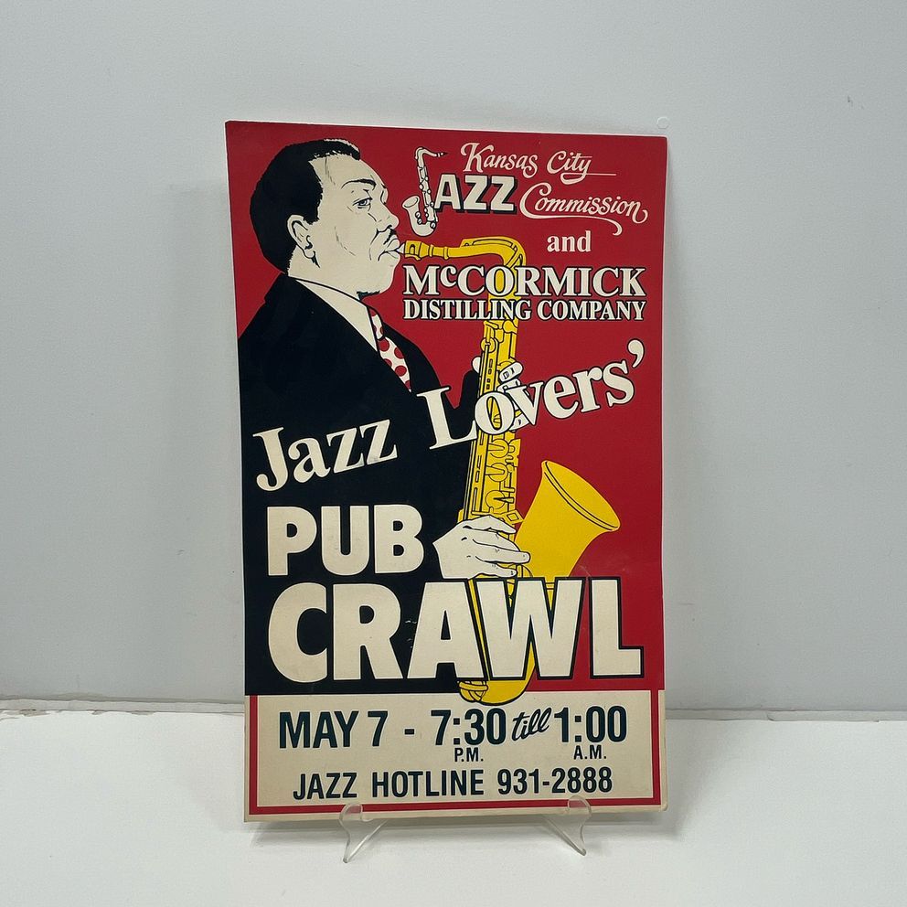 Vintage Kansas City Jazz Lover's Pub Crawl Poster MCM McCormick Distilling Co